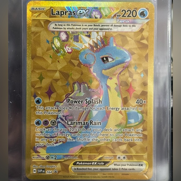 164 Lapras EX SV Scarlet and Violet Gold Promo Card